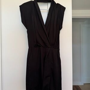 BCBG Black Women's Short V Neck Dress